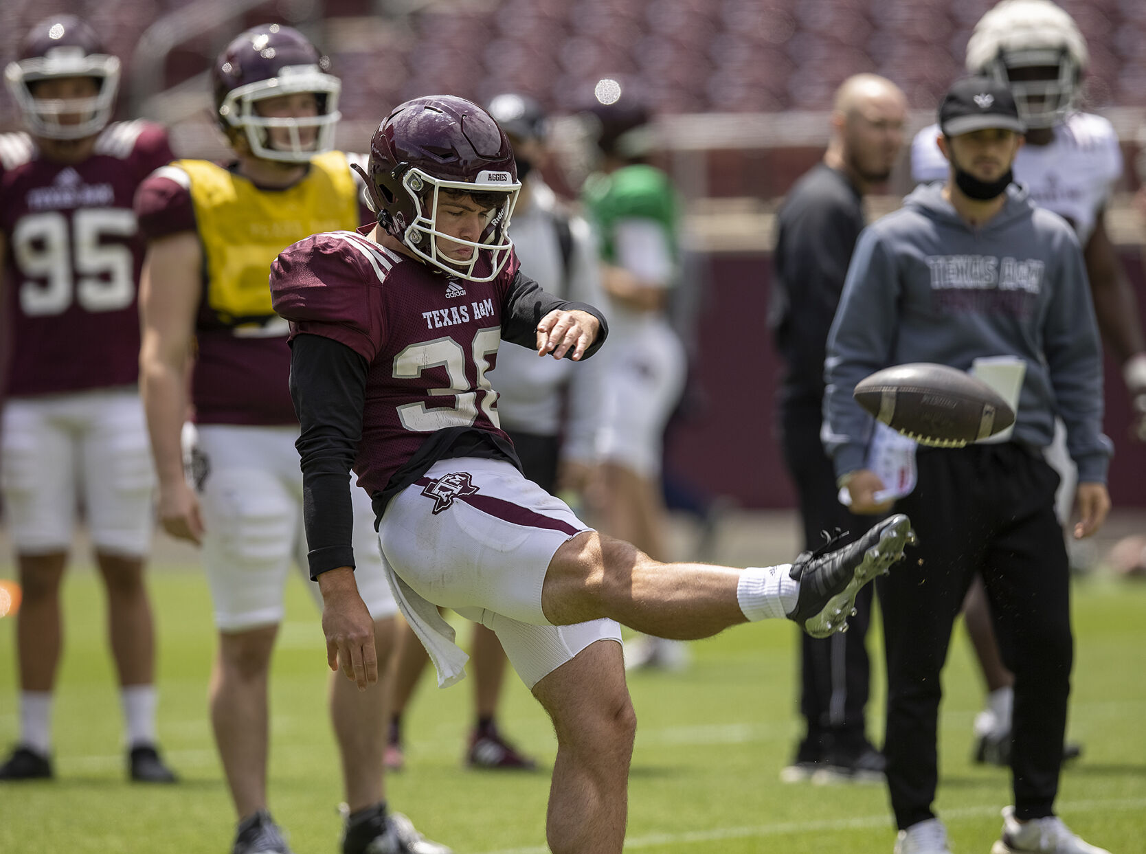 Spring football practice